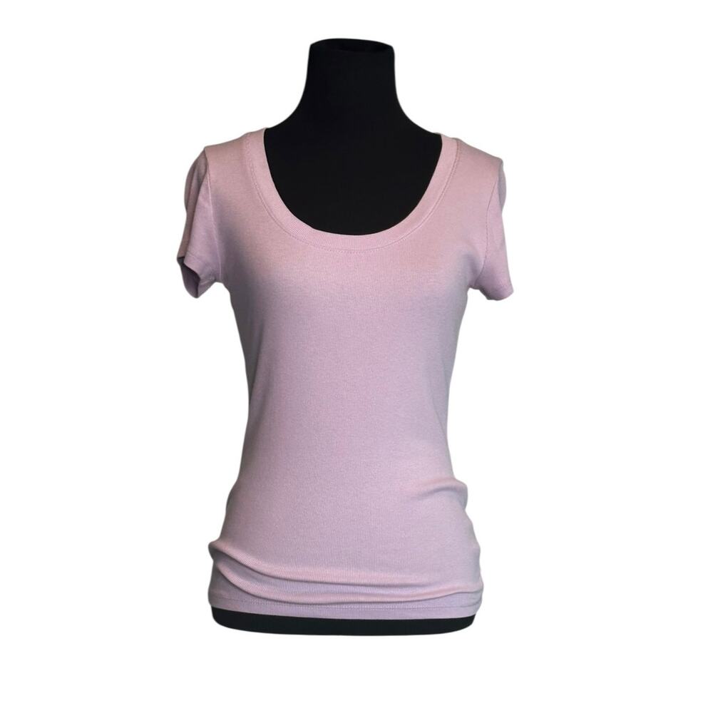 A New Day lilac short sleeves fitted top size Small
